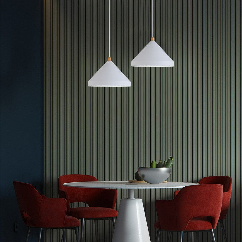 Valentina Industrial LED Pendelleuchte Schwarz/Weiß Metall Wohnzimmer