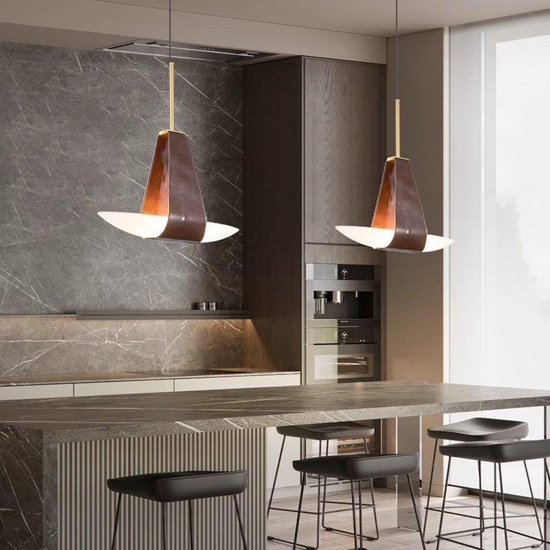 Valentina Industriell Pendelleuchte Rot Glas Metall Wohnzimmer