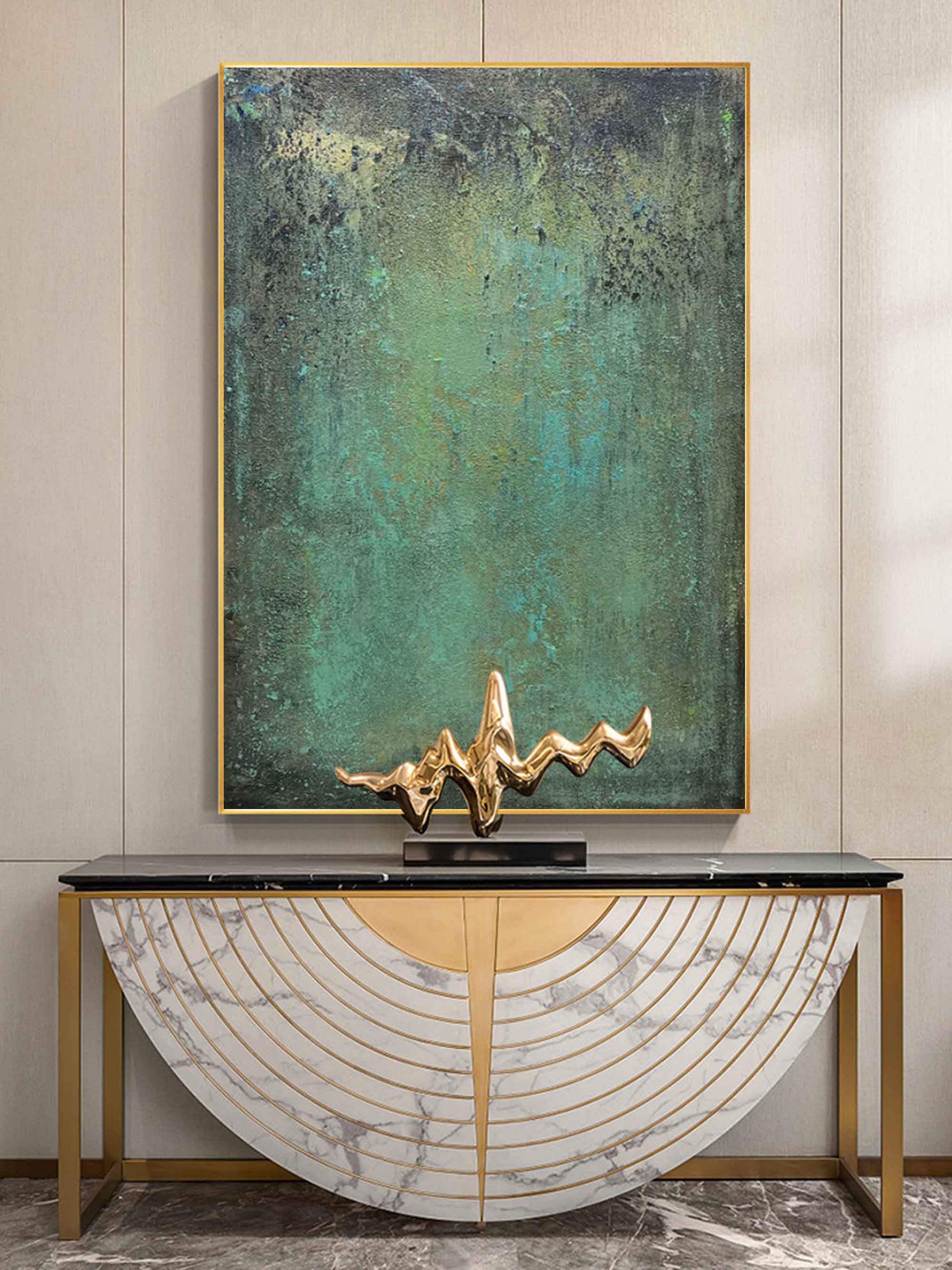 Teal Farbenfrohe Wandkunst Gemälde - Letslighting