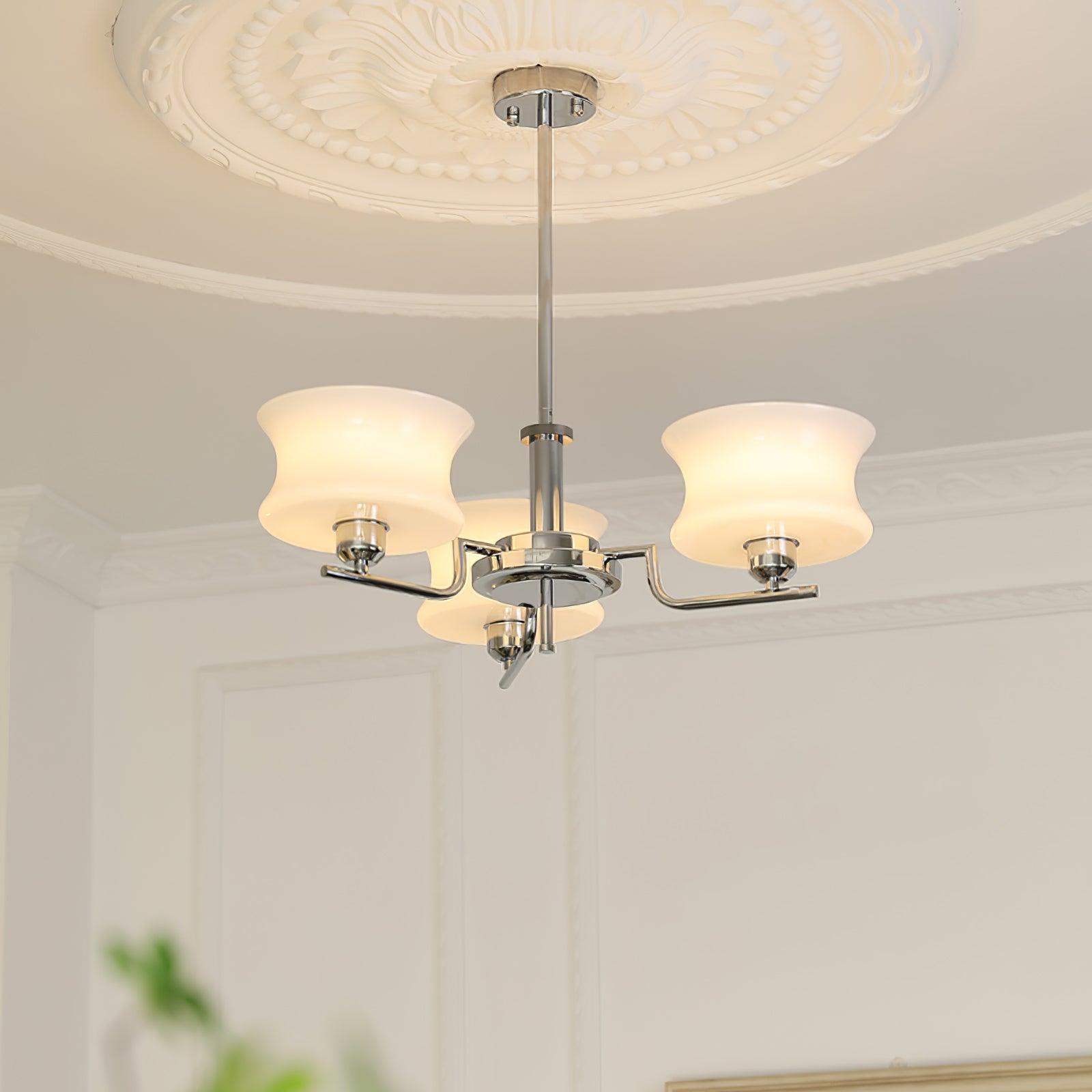 Lustra Kronleuchter Naturgold Vintage Glas-Letslighting