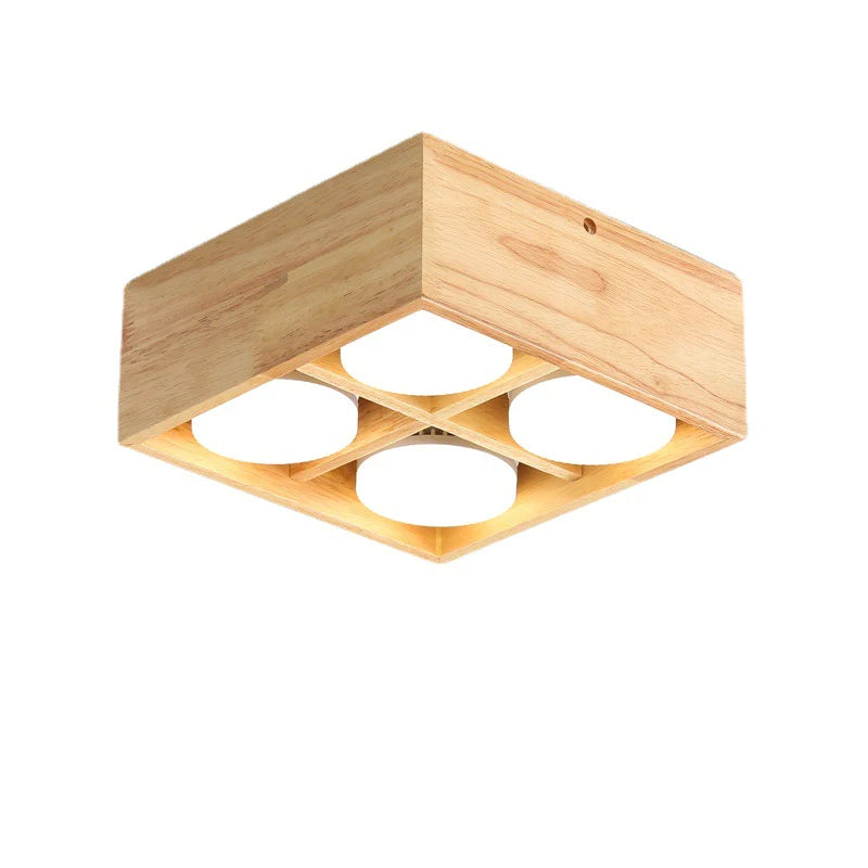 Muto Modern LED Deckenleuchte Platz Wohnzimmer Schlafzimmer Holz Acryl