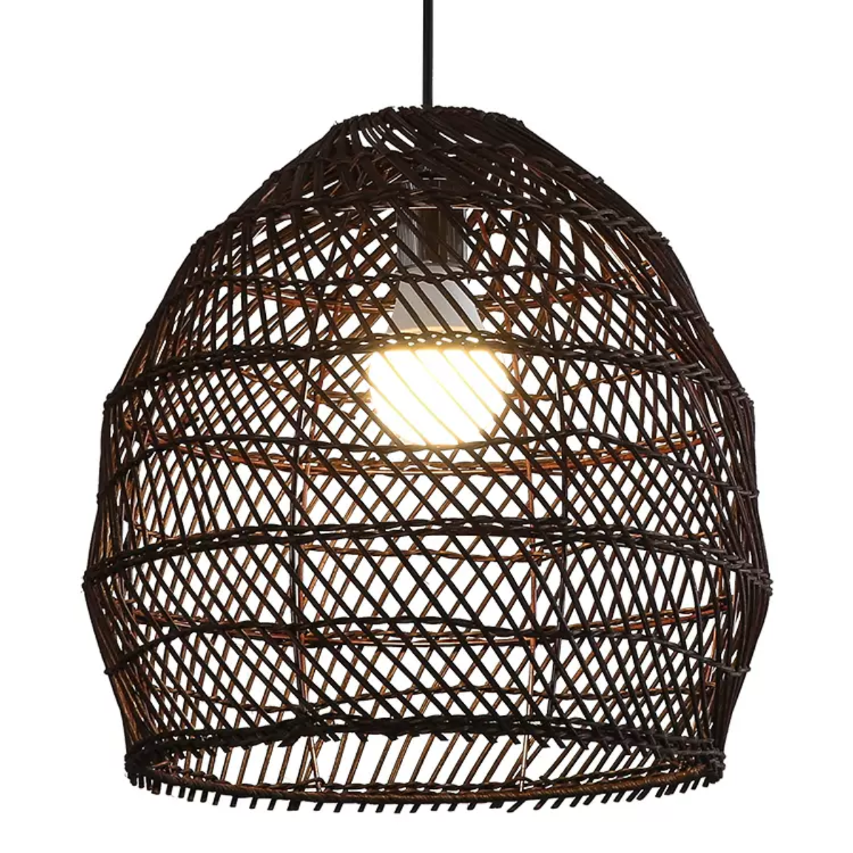 Muto Design Retro LED Pendelleuchte Schwarz/Holz Holz Schlaf/Wohn/Arbeitszimmer/Flur
