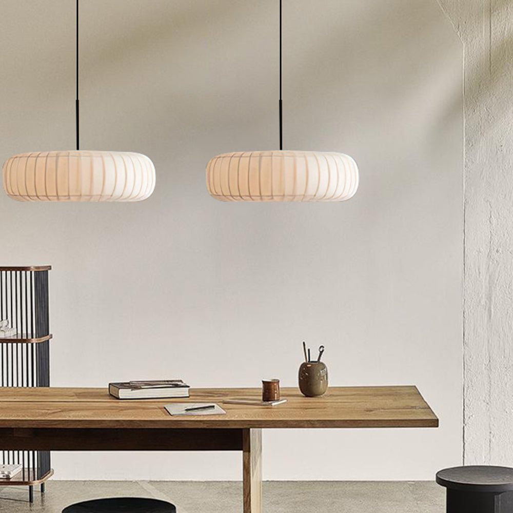 Ritta Kreativ Runden Pendelleuchte Textil Wohnzimmer Flur Esszimmer