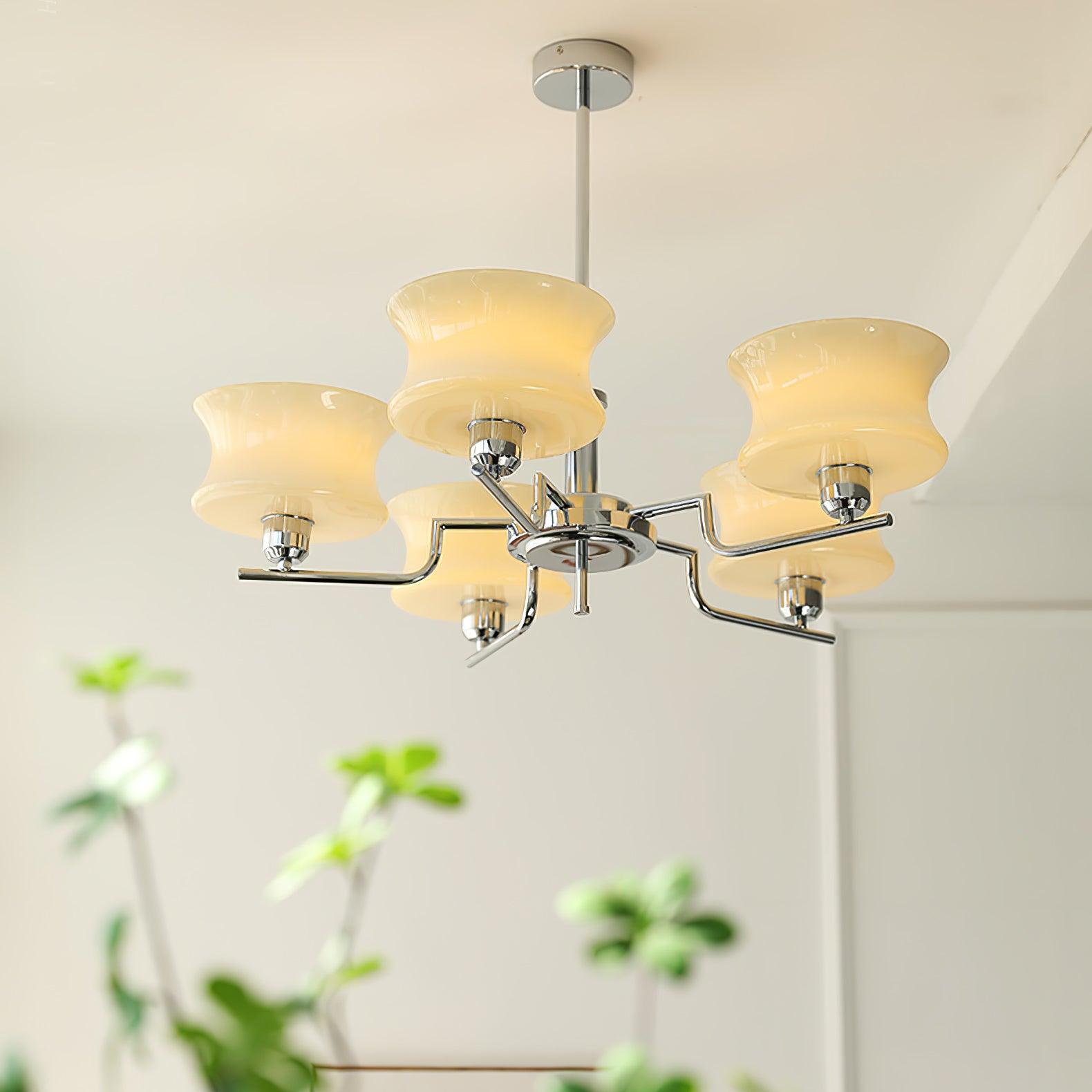 Lustra Kronleuchter Naturgold Vintage Glas-Letslighting