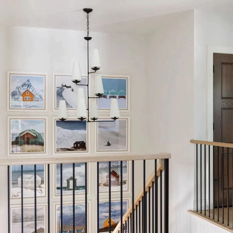 Silva Design LED Metall Kronleuchter für Wohnzimmer, Küche Schwarz