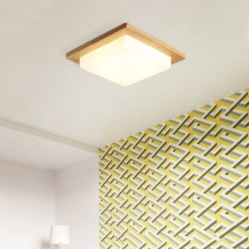 Muto Moderne Einfache Deckenleuchte Holz Acryl Esszimmer