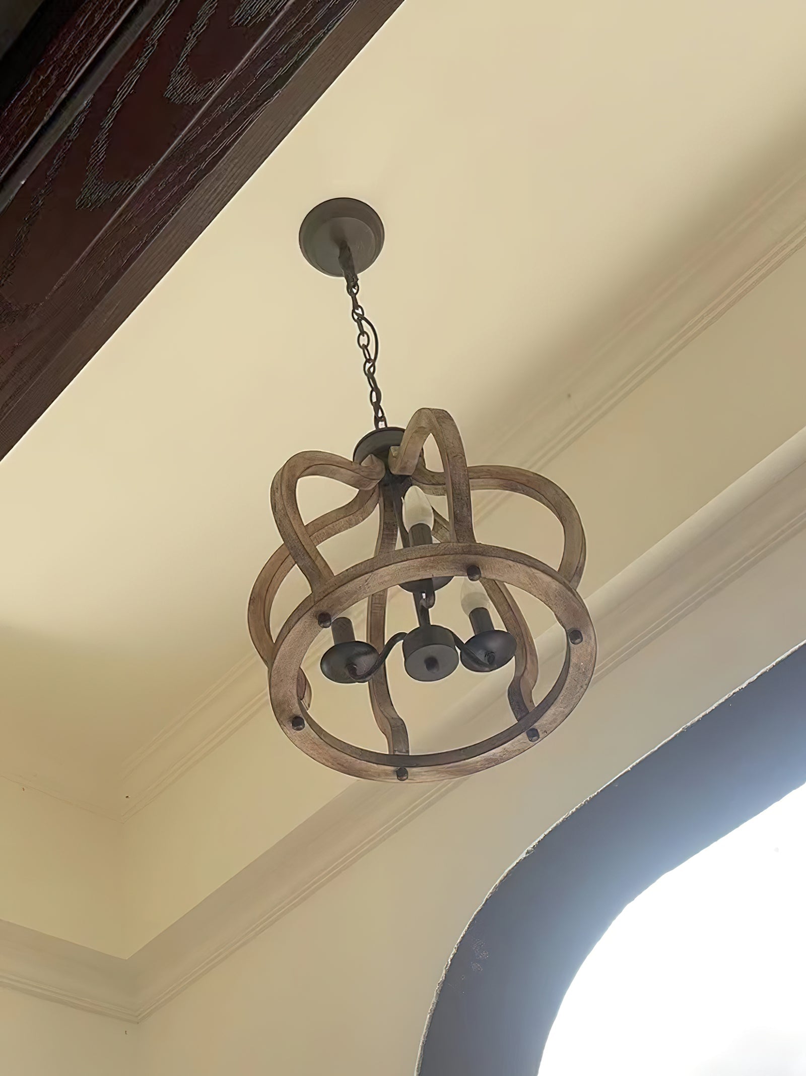 Vivinir Vintage Industrial Aura Landhaus Holz Pendelleuchte-Letslighting