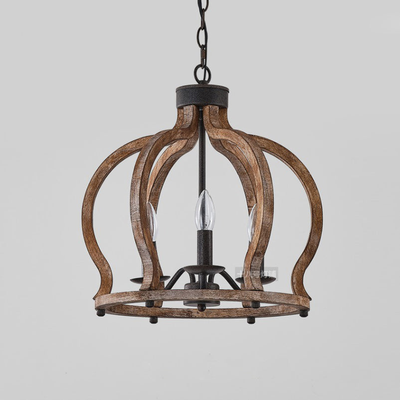 Vivinir Vintage Industrial Aura Landhaus Holz Pendelleuchte-Letslighting