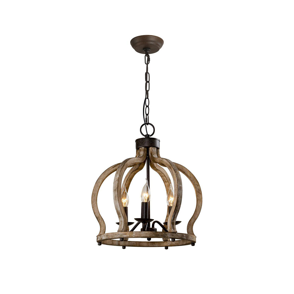 Vivinir Vintage Industrial Aura Landhaus Holz Pendelleuchte-Letslighting