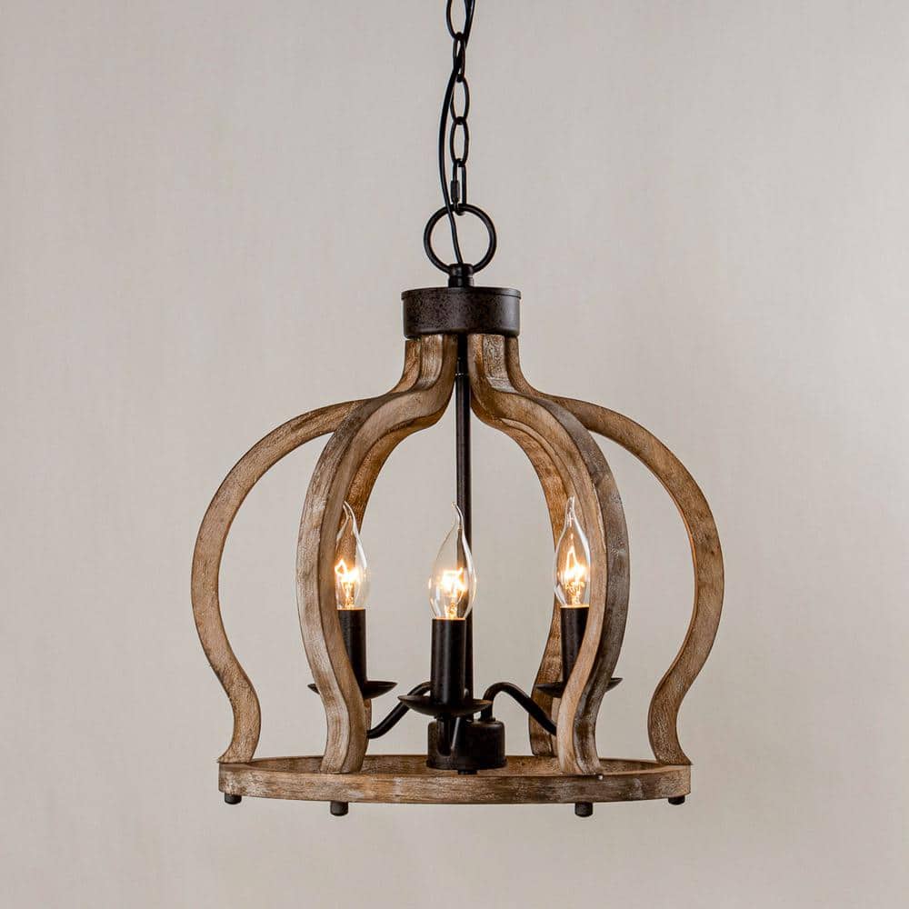Vivinir Vintage Industrial Aura Landhaus Holz Pendelleuchte-Letslighting