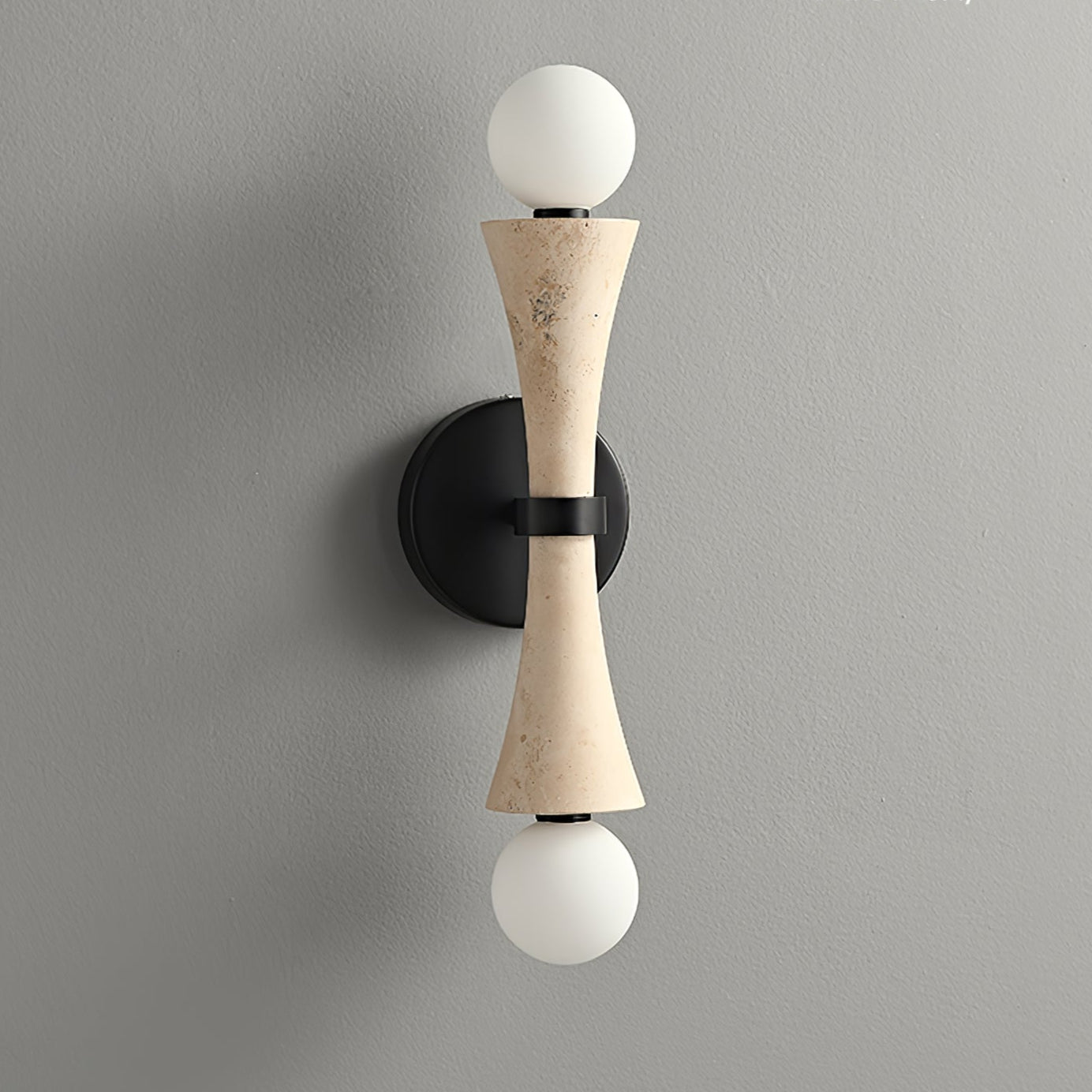 Oloriel Sculptural Travertine Wall Light - Neutralighting