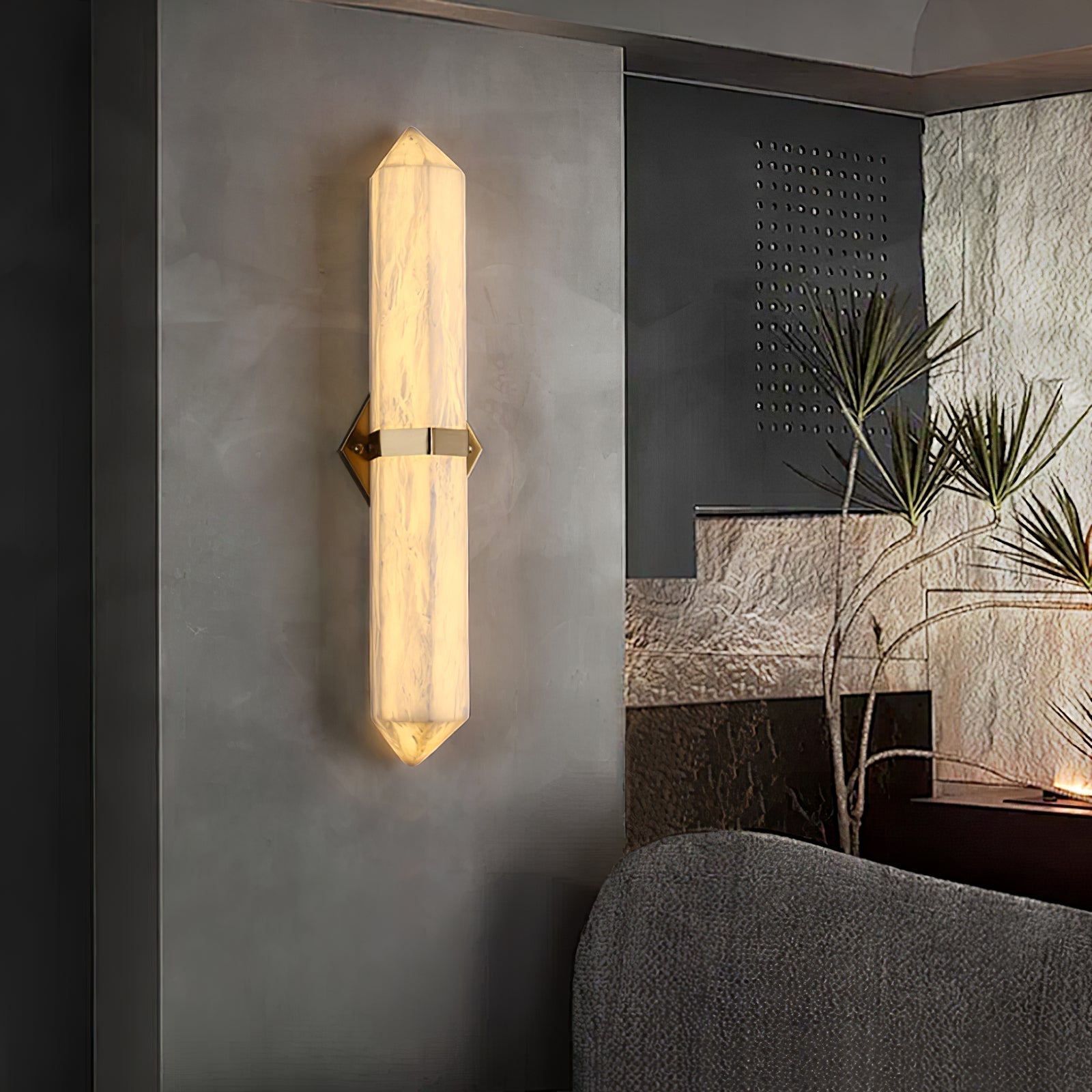 Alabaster Obelisk Wall Sconce - Blowlighting