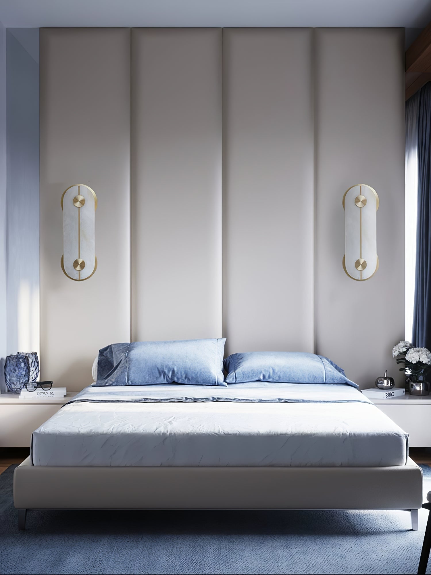 Selene Alabaster Wall Light Brass - Neutralighting