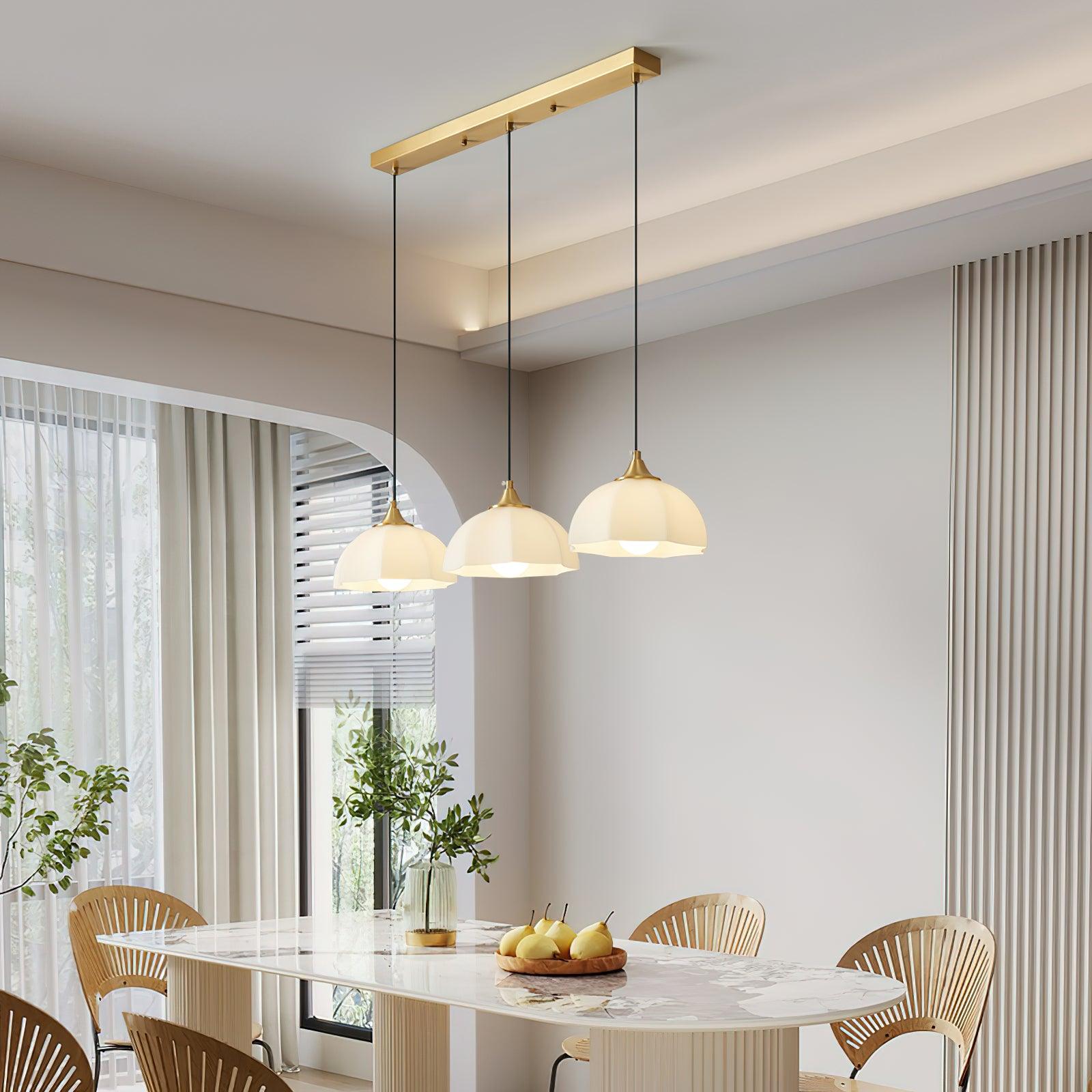 Lustra Kronleuchter Achteckige Glasschale Kupfer-Letslighting