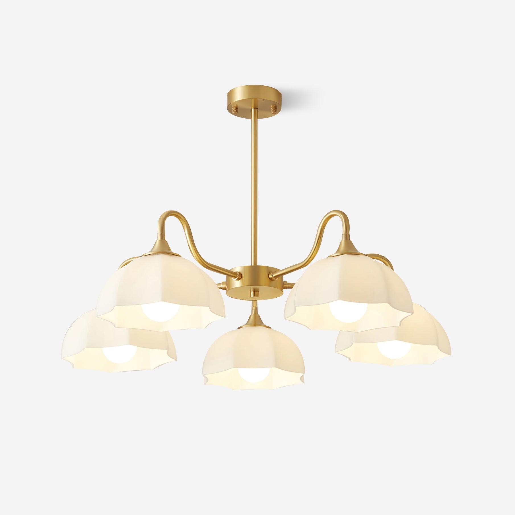 Lustra Kronleuchter Achteckige Glasschale Kupfer-Letslighting