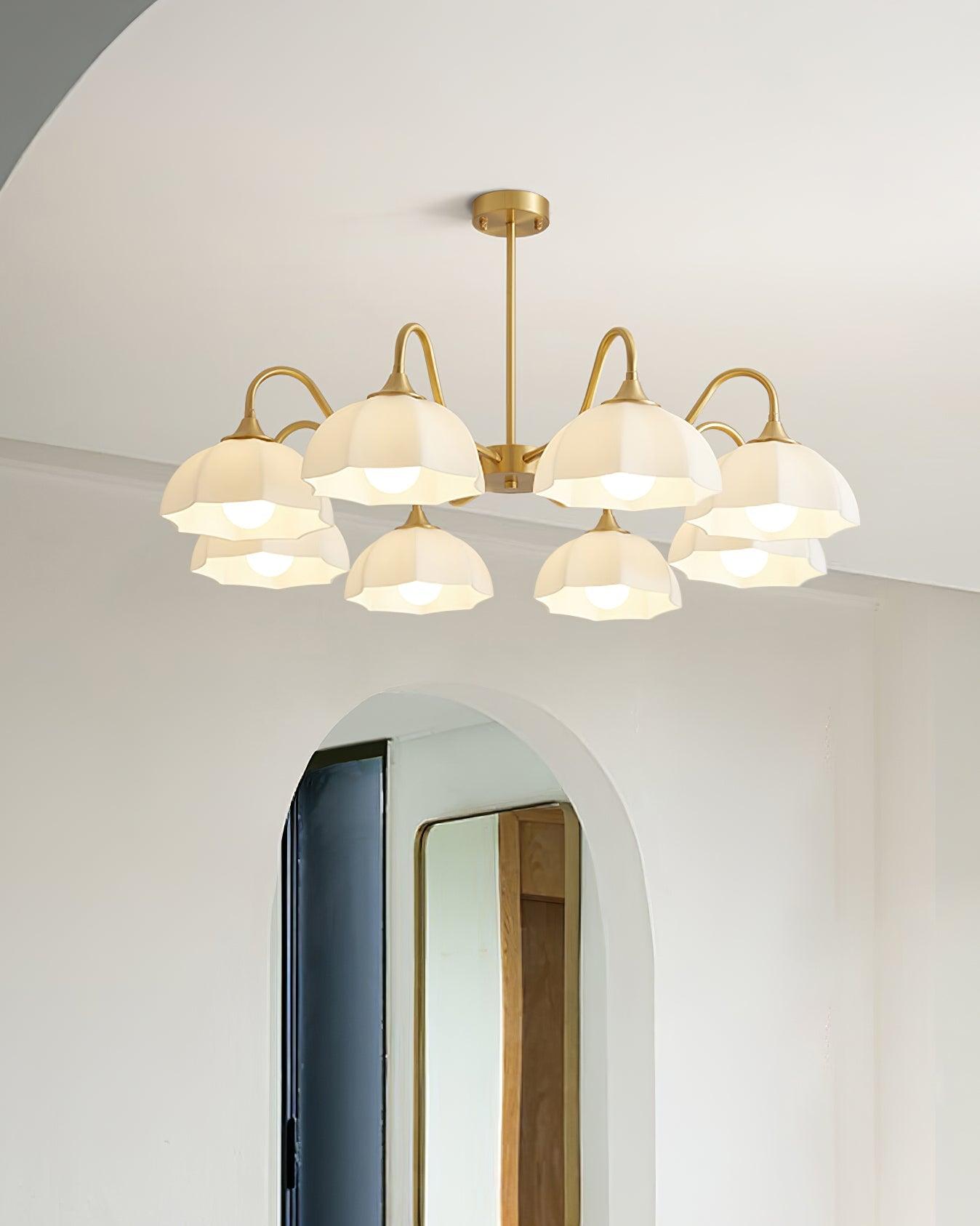 Lustra Kronleuchter Achteckige Glasschale Kupfer-Letslighting