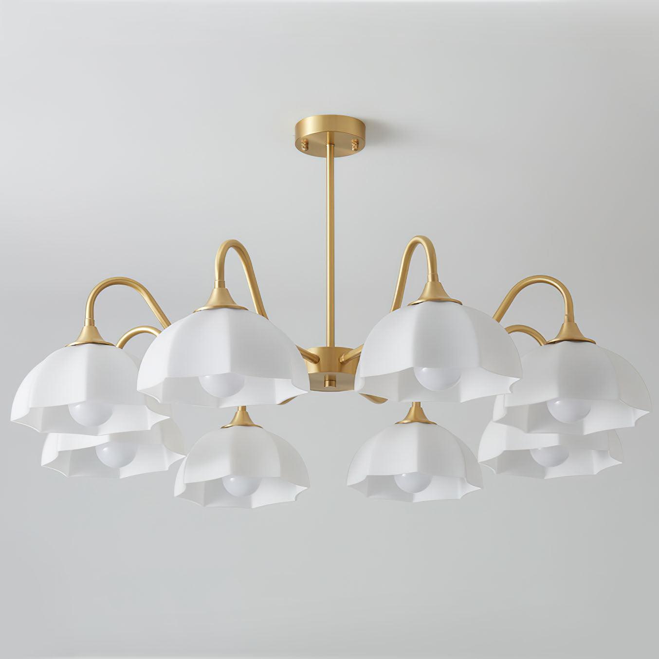 Lustra Kronleuchter Achteckige Glasschale Kupfer-Letslighting