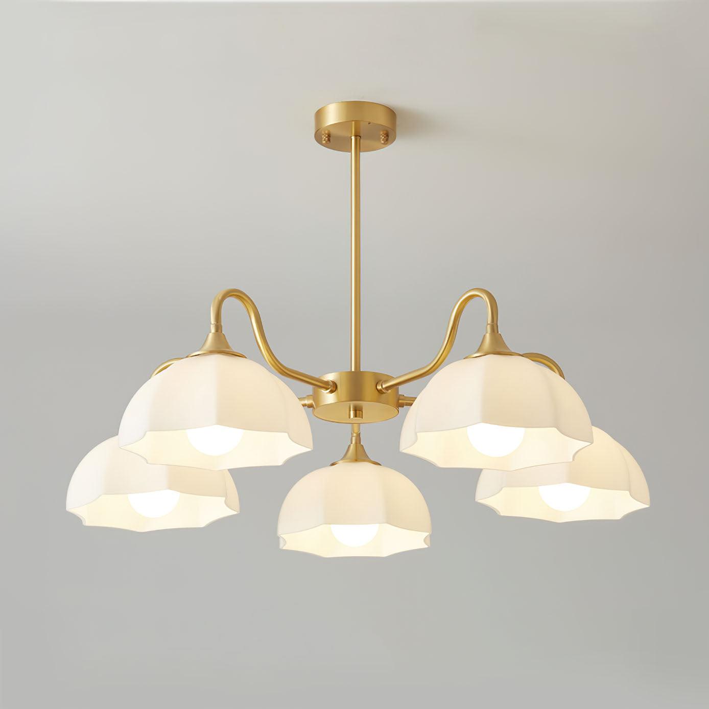 Lustra Kronleuchter Achteckige Glasschale Kupfer-Letslighting
