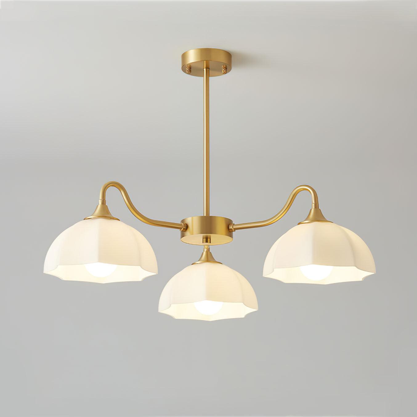 Lustra Kronleuchter Achteckige Glasschale Kupfer-Letslighting