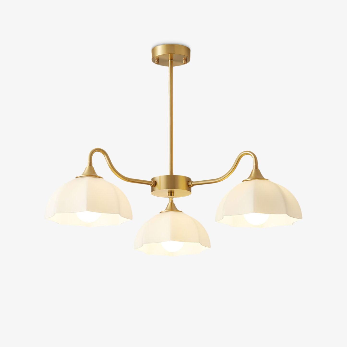 Lustra Kronleuchter Achteckige Glasschale Kupfer-Letslighting