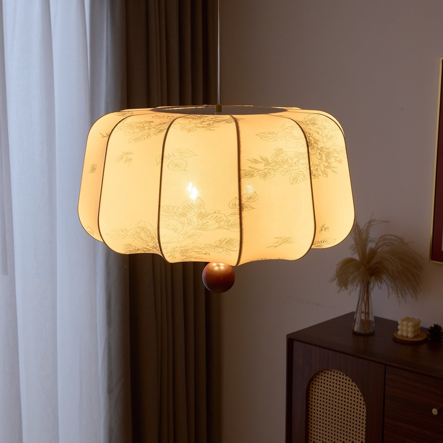 Valera Holz & Stoff Pendelleuchte-Letslighting
