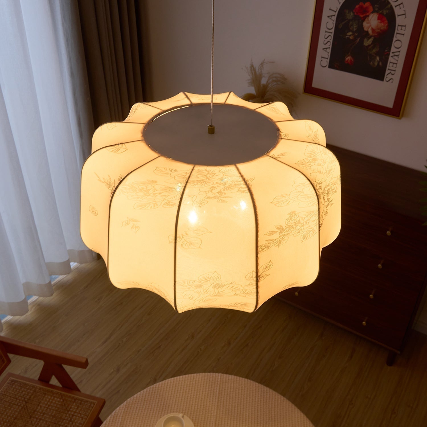 Valera Holz & Stoff Pendelleuchte-Letslighting