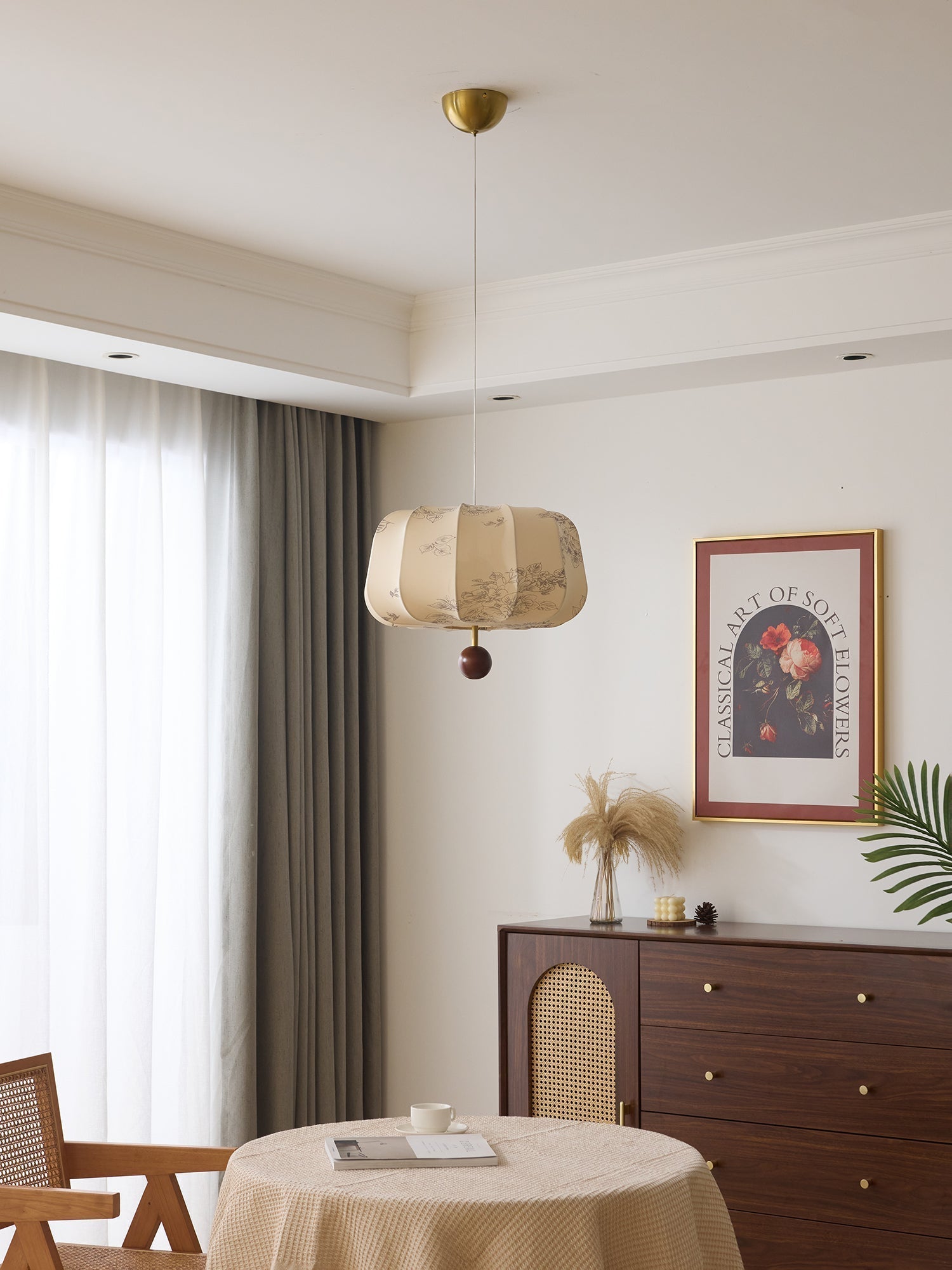 Valera Holz & Stoff Pendelleuchte-Letslighting