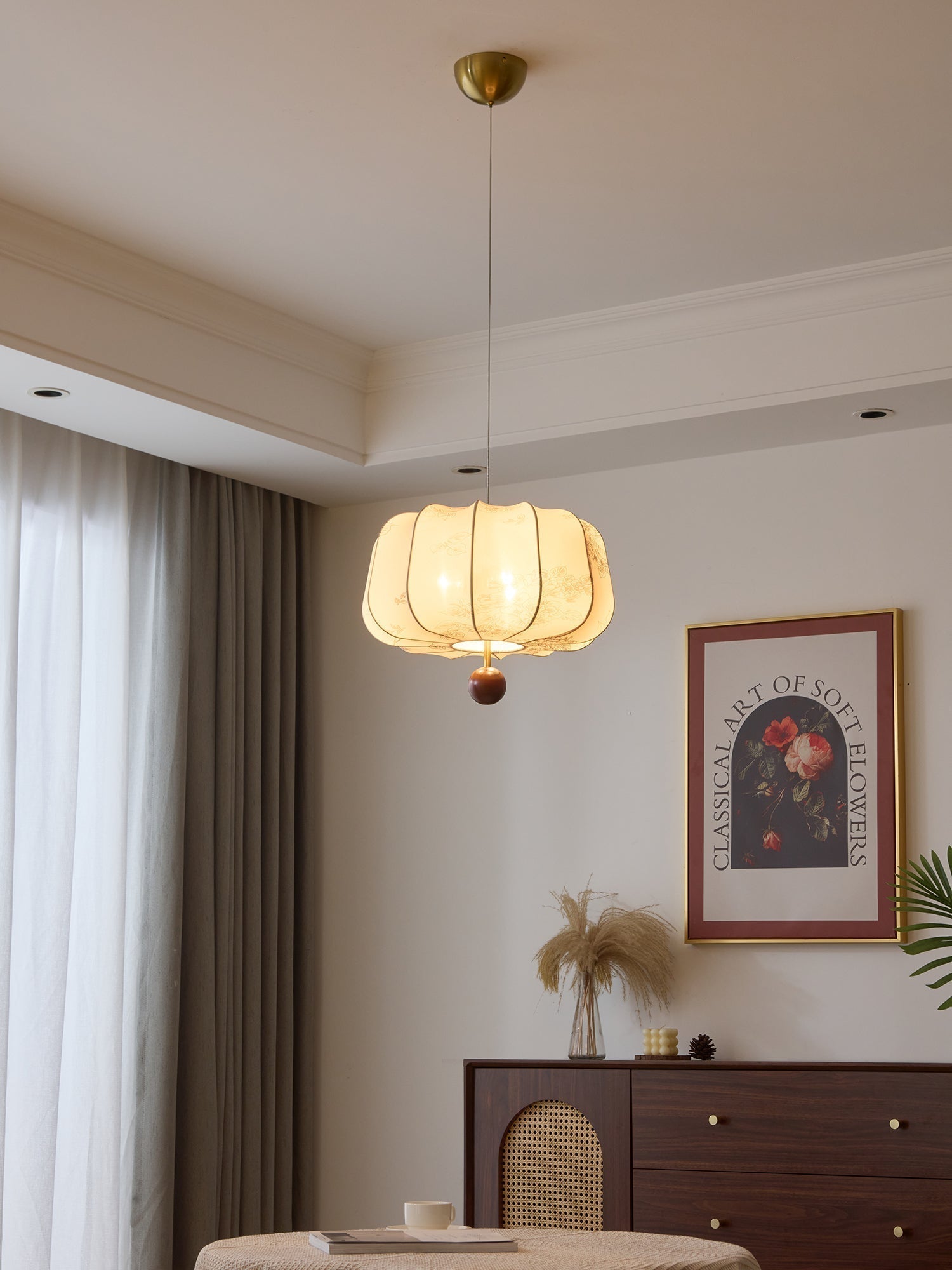 Valera Holz & Stoff Pendelleuchte-Letslighting