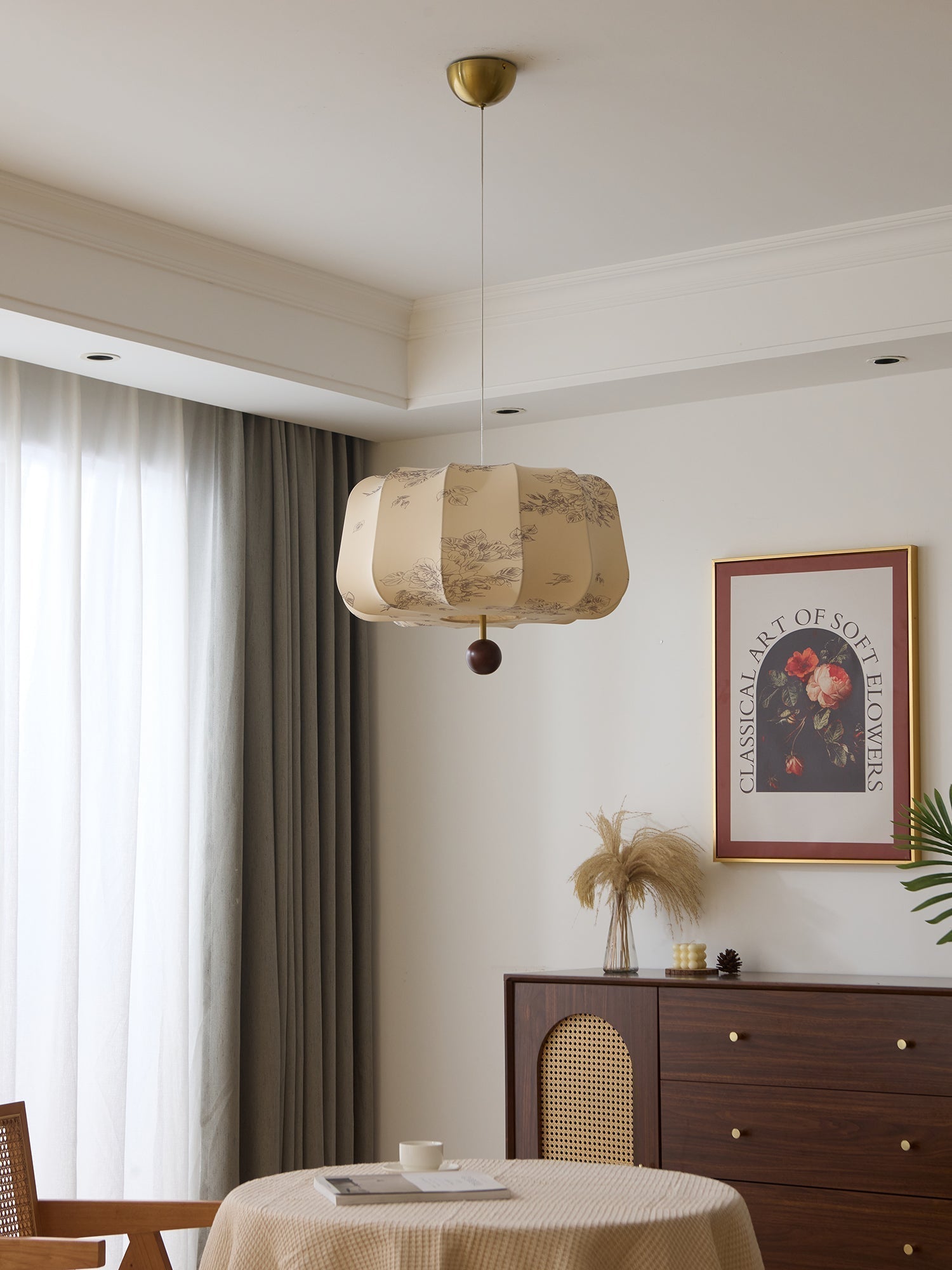 Valera Holz & Stoff Pendelleuchte-Letslighting