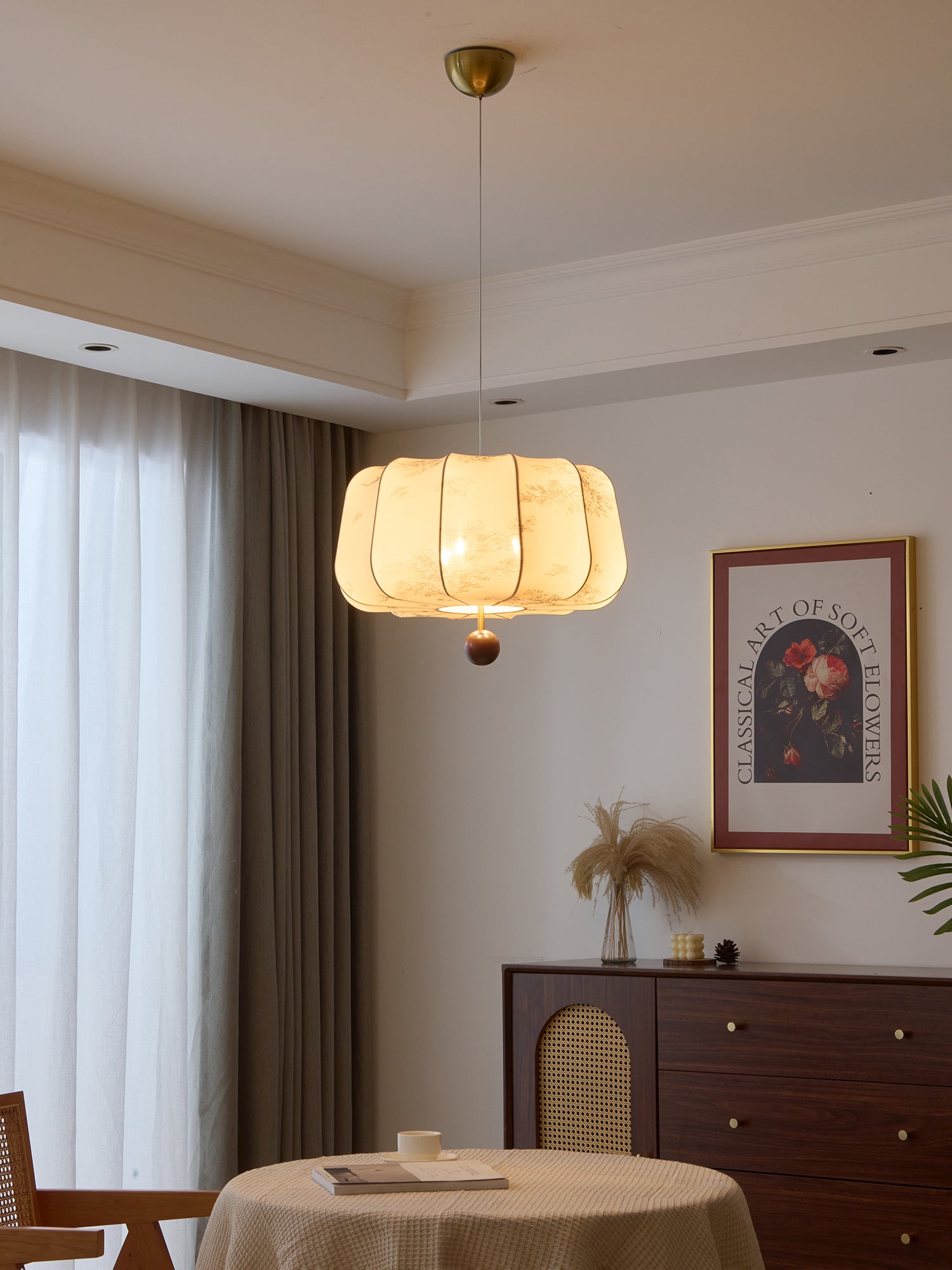 Valera Holz & Stoff Pendelleuchte-Letslighting