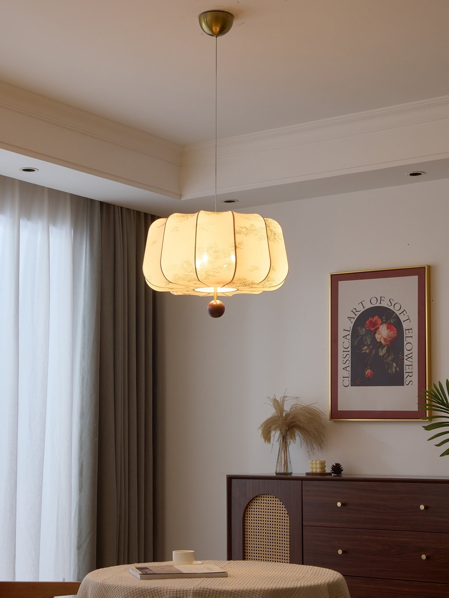 Valera Holz & Stoff Pendelleuchte-Letslighting
