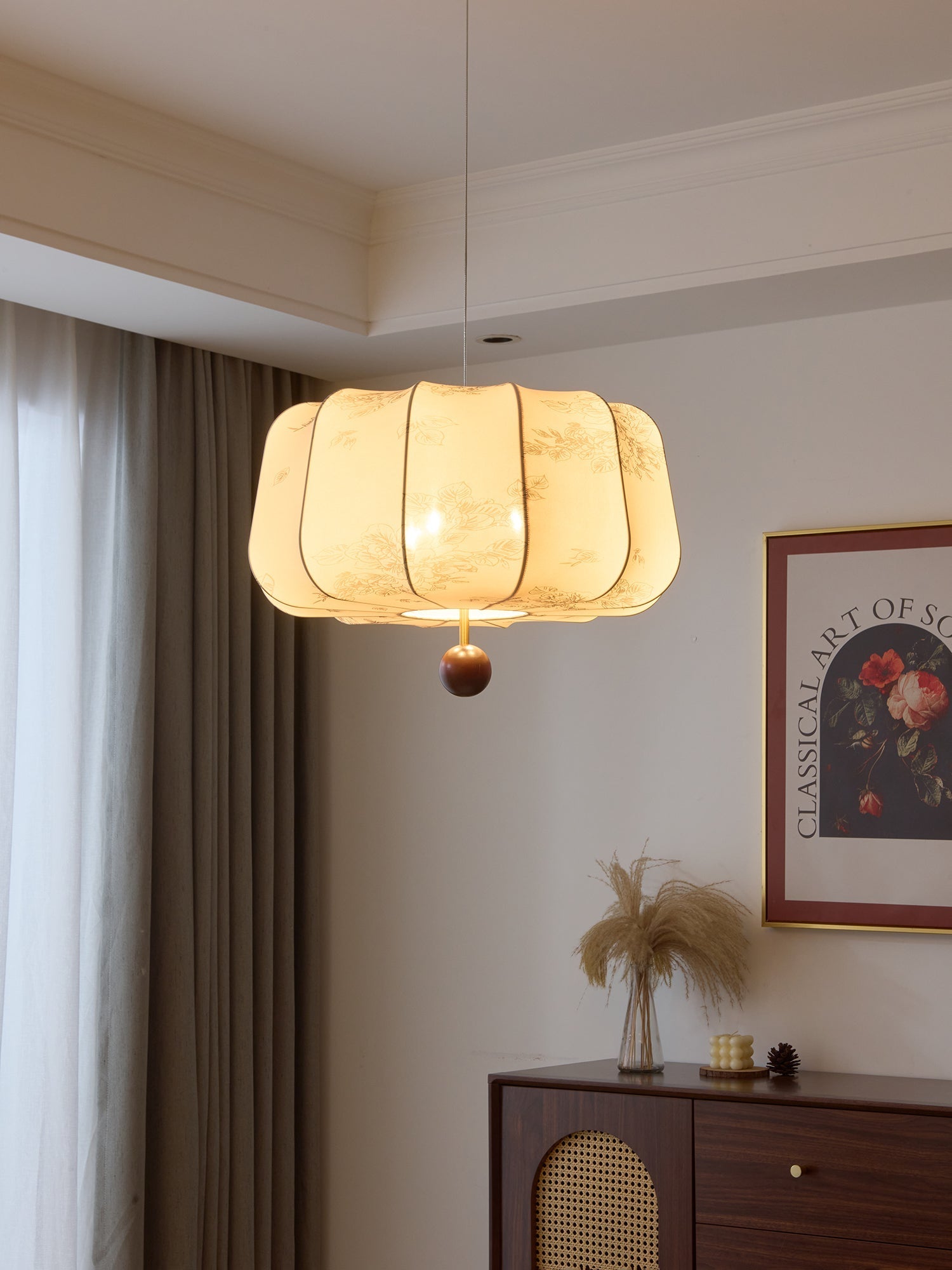 Valera Holz & Stoff Pendelleuchte-Letslighting