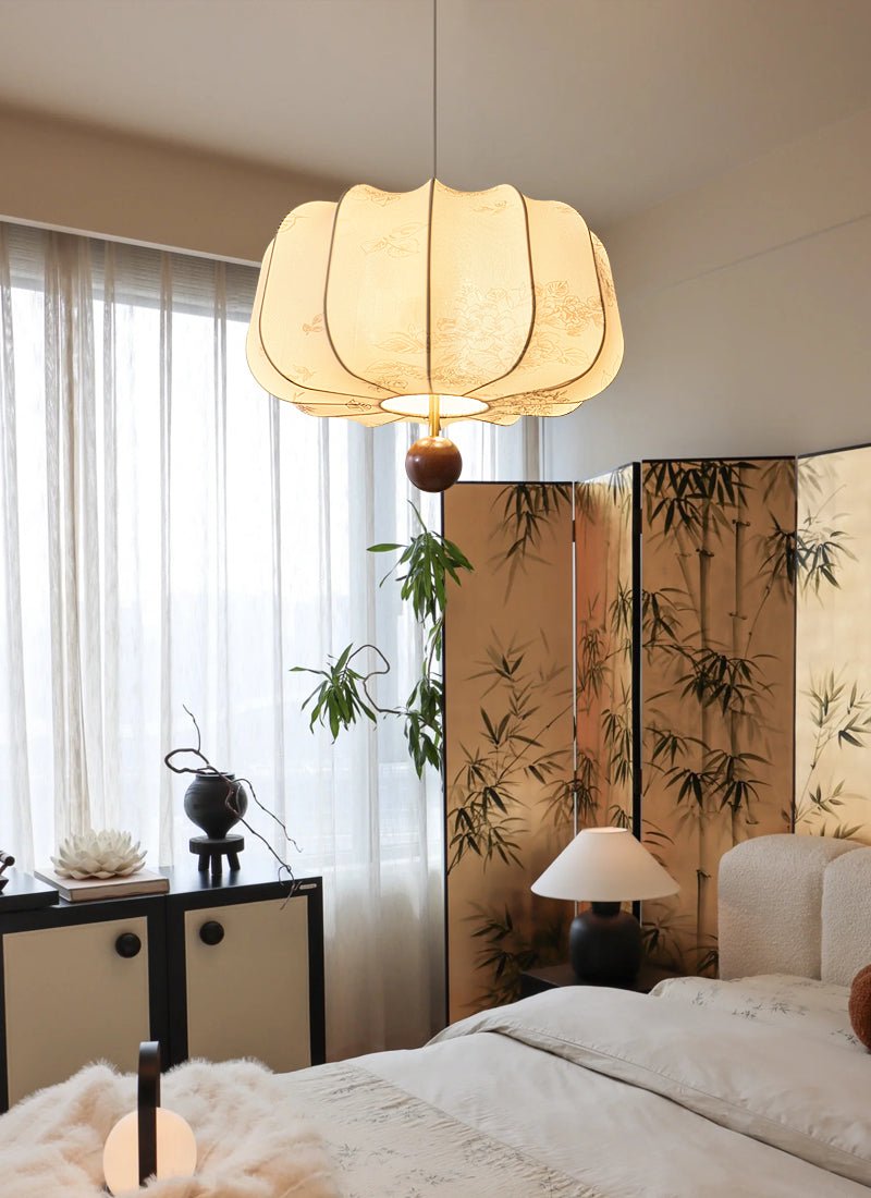 Valera Holz & Stoff Pendelleuchte-Letslighting