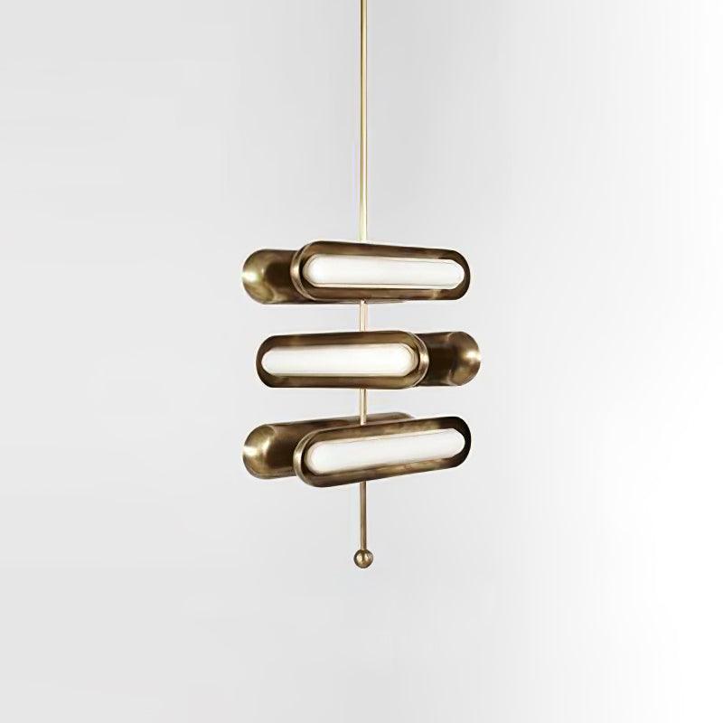 Lyvinaris Geometrische Lineare Pendelleuchte aus Messing-Letslighting