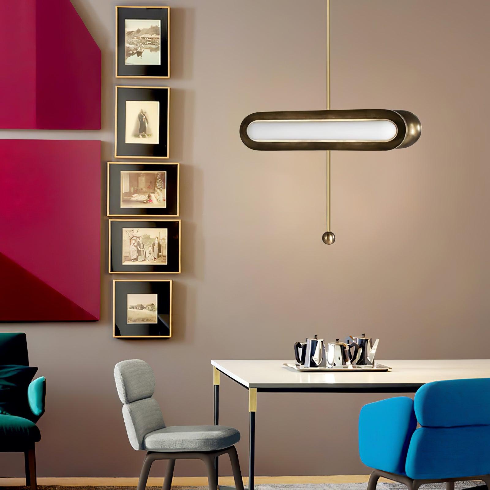 Lyvinaris Geometrische Lineare Pendelleuchte aus Messing-Letslighting