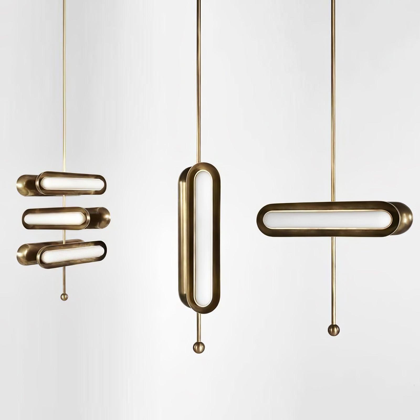 Lyvinaris Geometrische Lineare Pendelleuchte aus Messing-Letslighting
