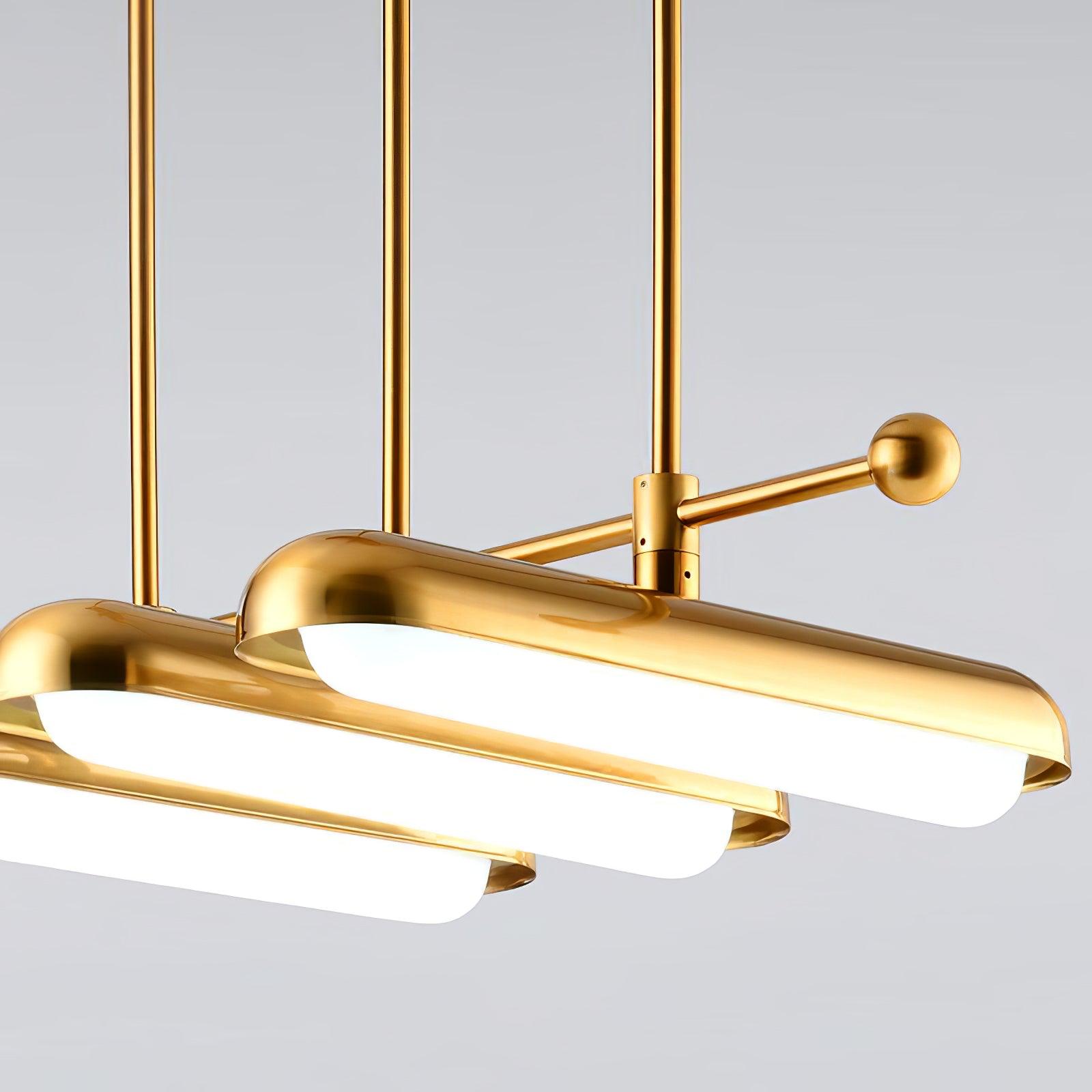 Lyvinaris Geometrische Lineare Pendelleuchte aus Messing-Letslighting