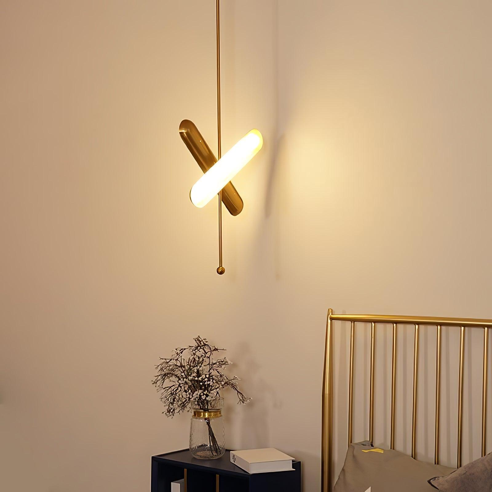Lyvinaris Geometrische Lineare Pendelleuchte aus Messing-Letslighting