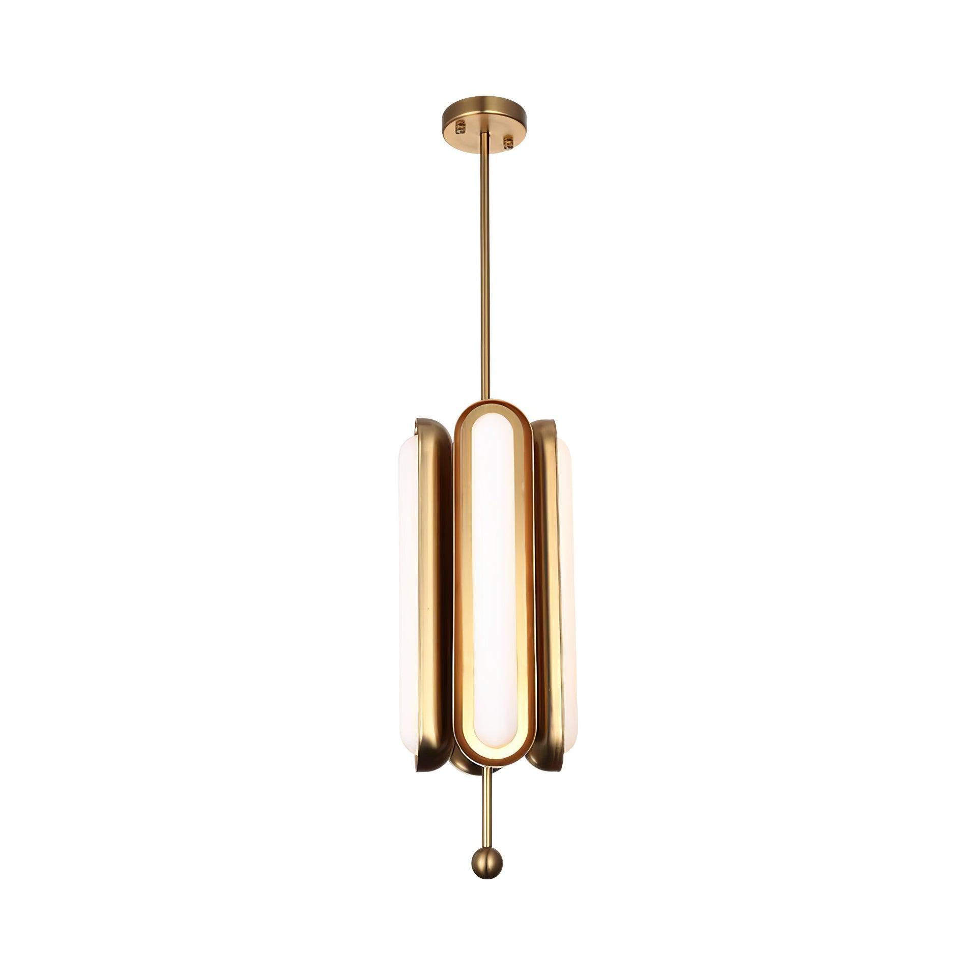 Lyvinaris Geometrische Lineare Pendelleuchte aus Messing-Letslighting
