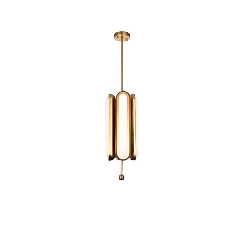 Lyvinaris Geometrische Lineare Pendelleuchte aus Messing-Letslighting