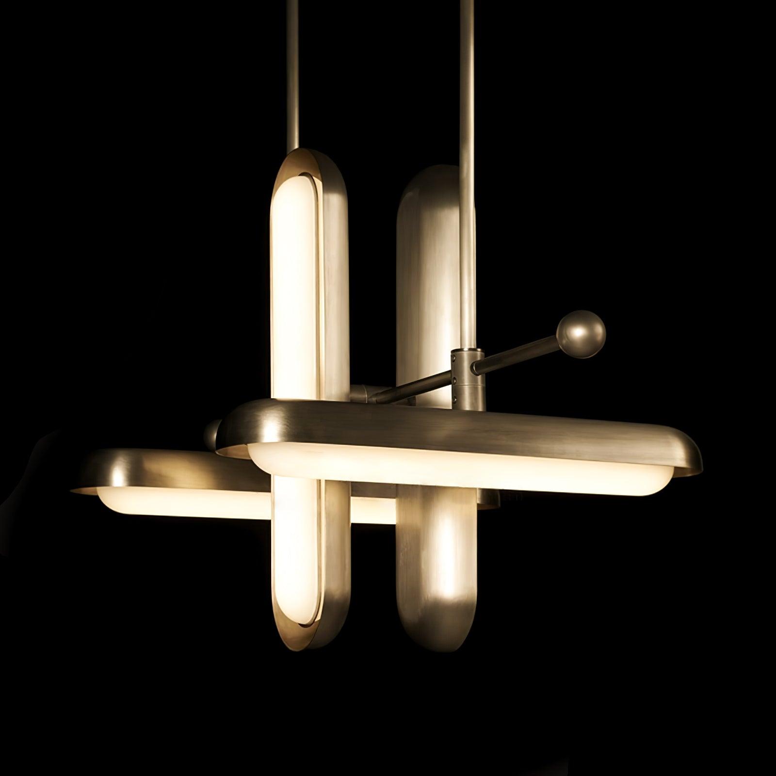 Lyvinaris Geometrische Lineare Pendelleuchte aus Messing-Letslighting