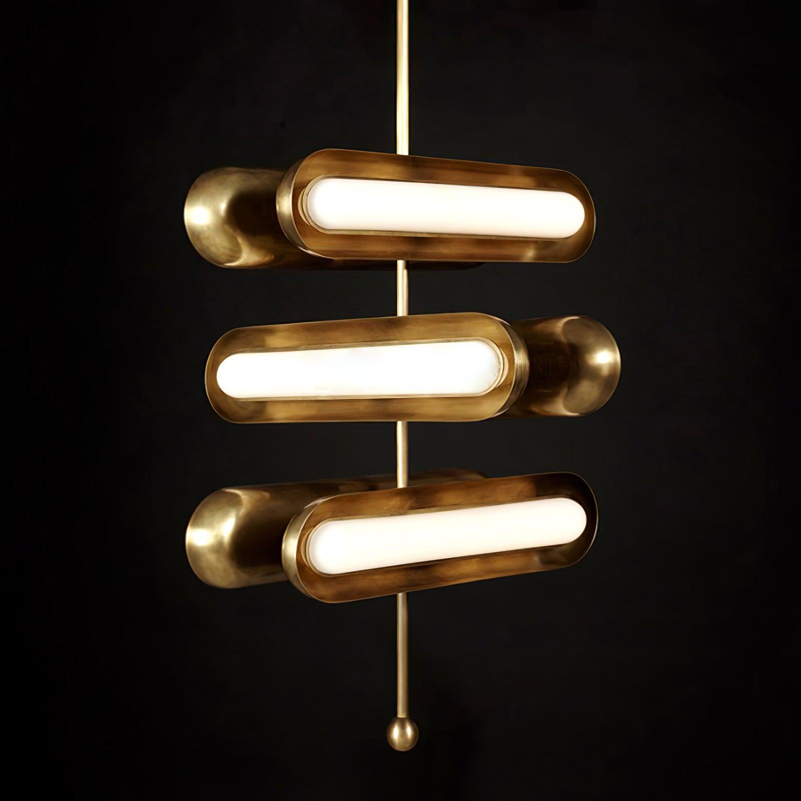Lyvinaris Geometrische Lineare Pendelleuchte aus Messing-Letslighting
