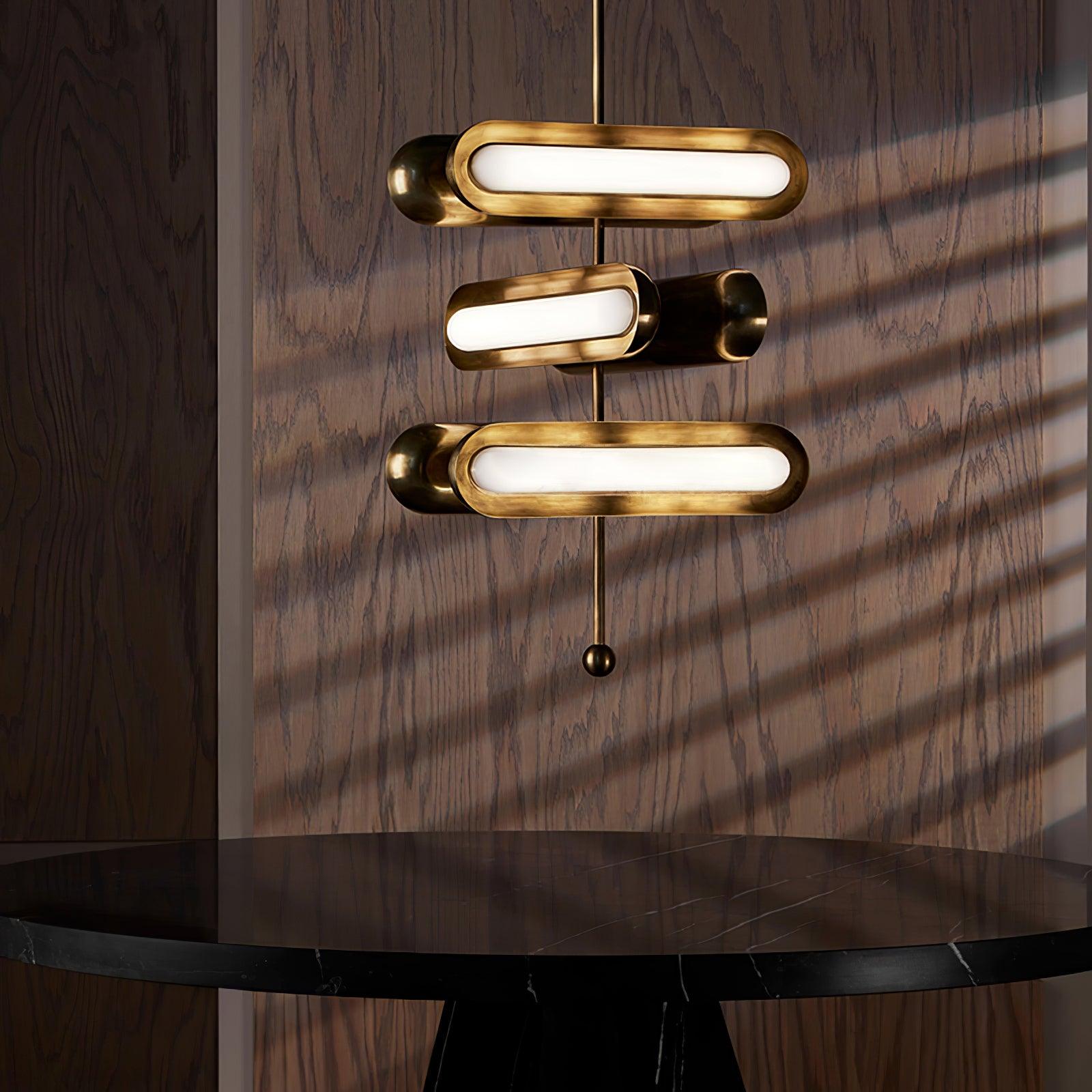 Lyvinaris Geometrische Lineare Pendelleuchte aus Messing-Letslighting