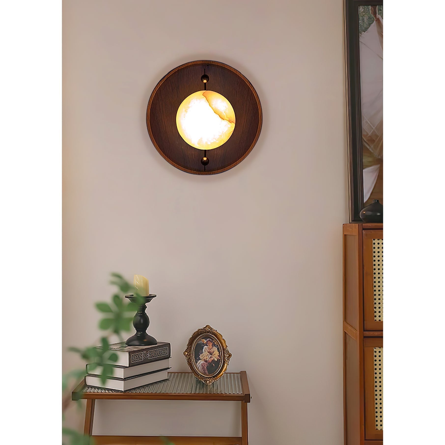 Evtala Modern Minimalist Metal Alabaster Wall Lamp - Letslighting