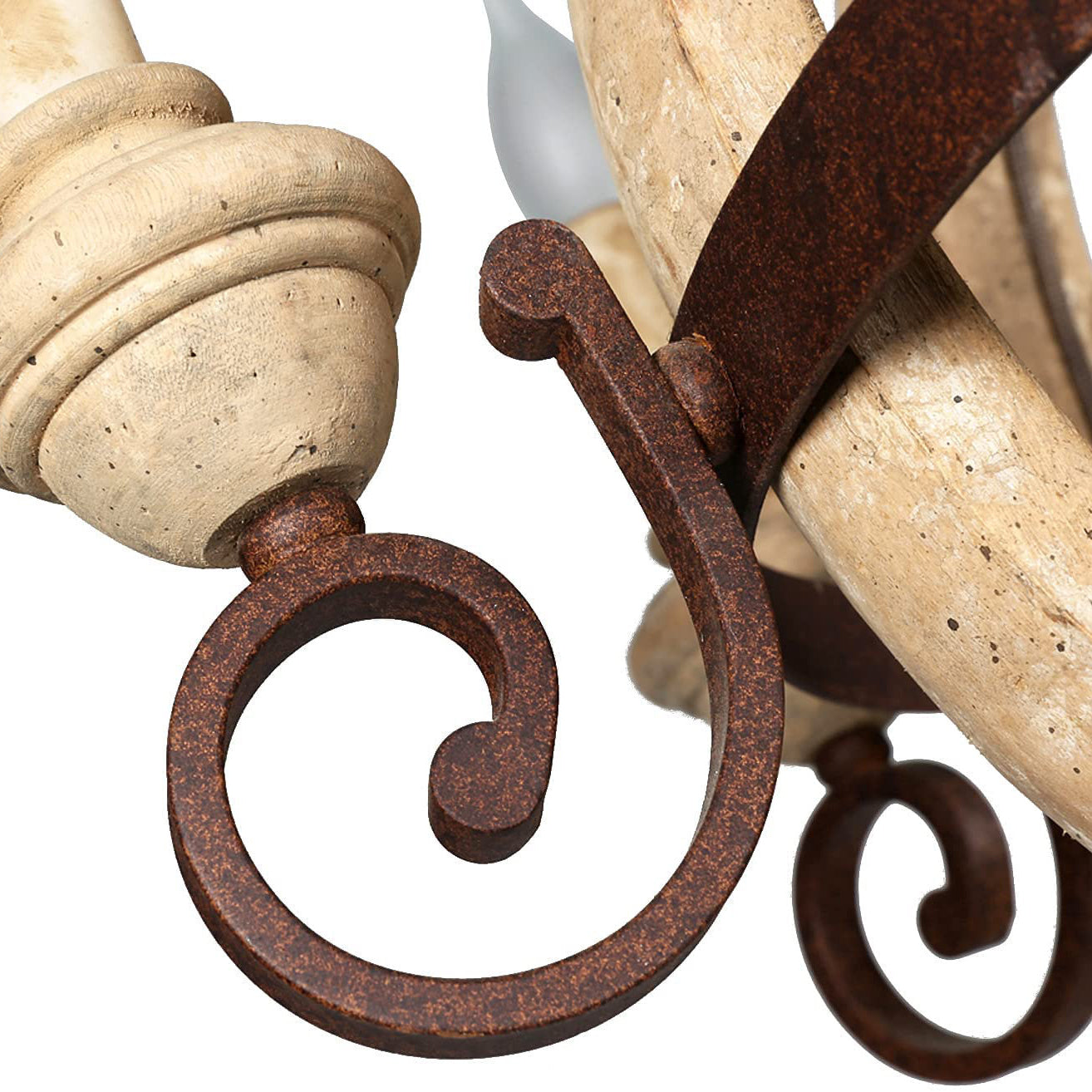 Cumaryra Traditioneller handgeschnitzter Holz-Kronleuchter-Letslighting
