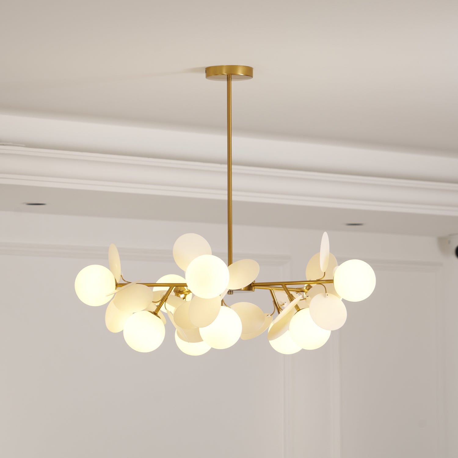 Lustra Kronleuchter Off-White Baum Acht Offene Schirme-Letslighting
