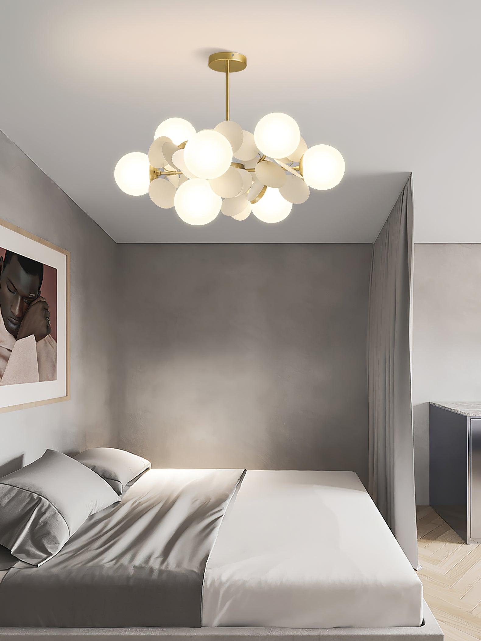 Lustra Kronleuchter Off-White Baum Acht Offene Schirme-Letslighting