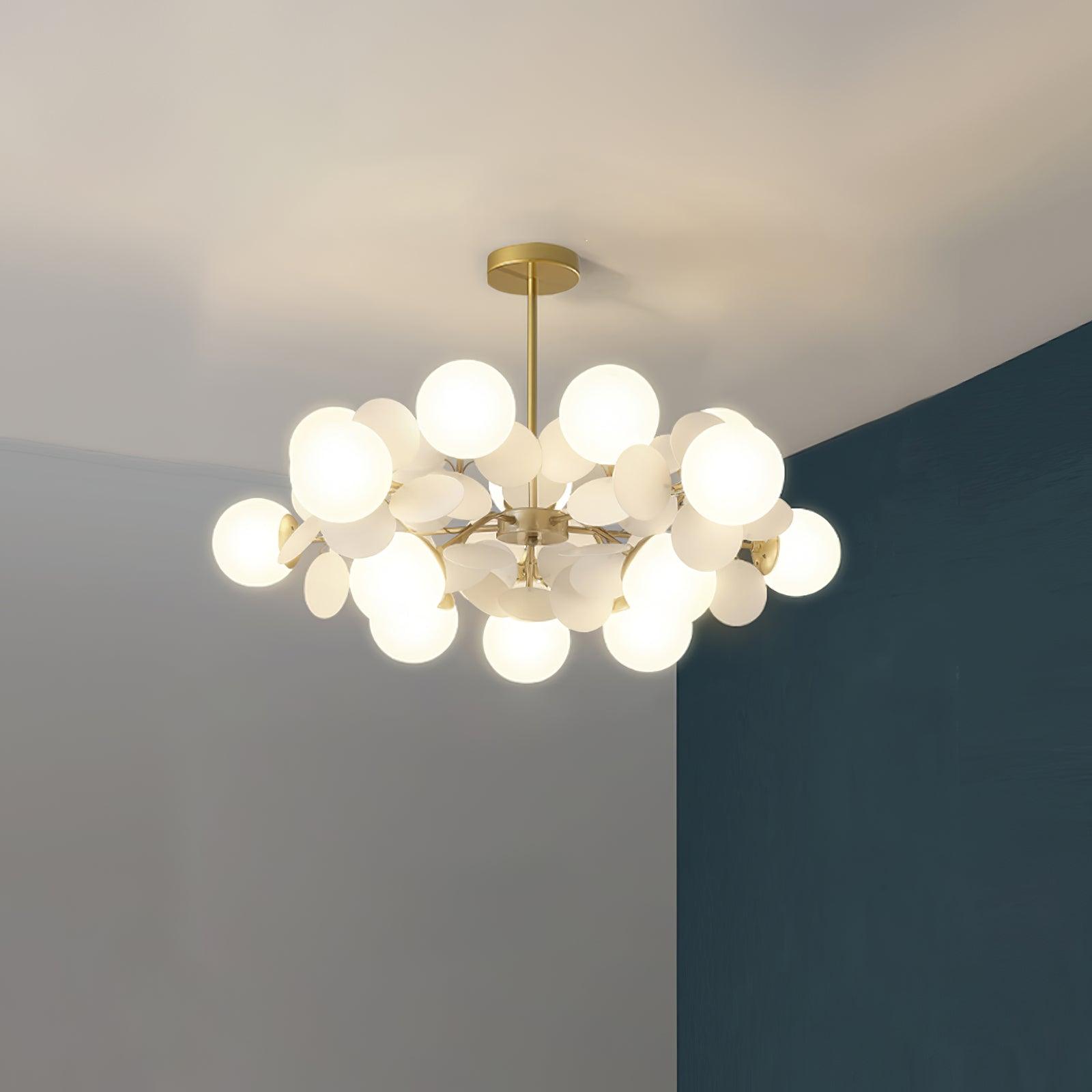Lustra Kronleuchter Off-White Baum Acht Offene Schirme-Letslighting