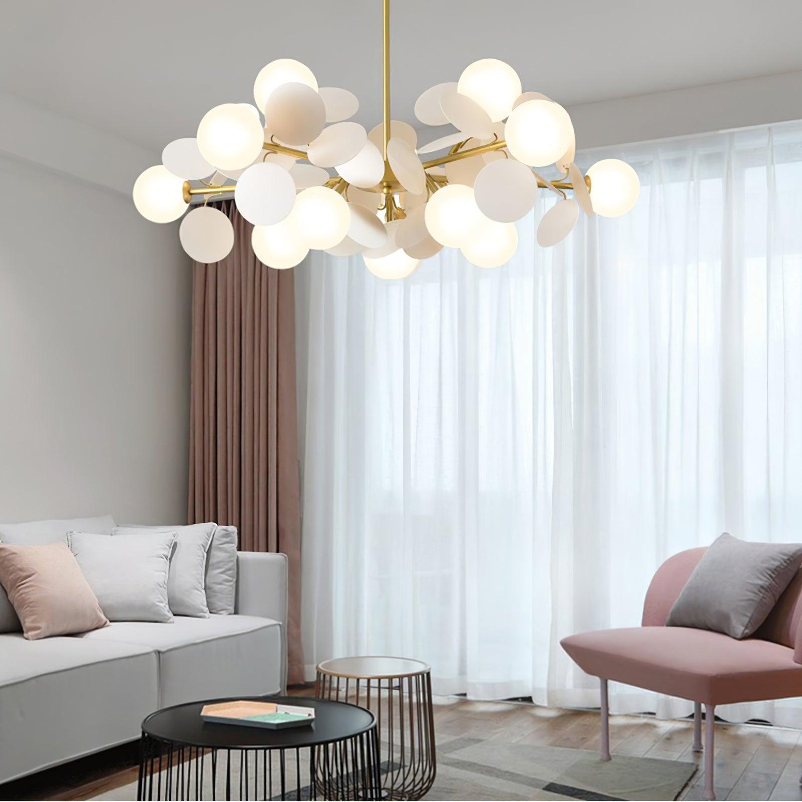 Lustra Kronleuchter Off-White Baum Acht Offene Schirme-Letslighting