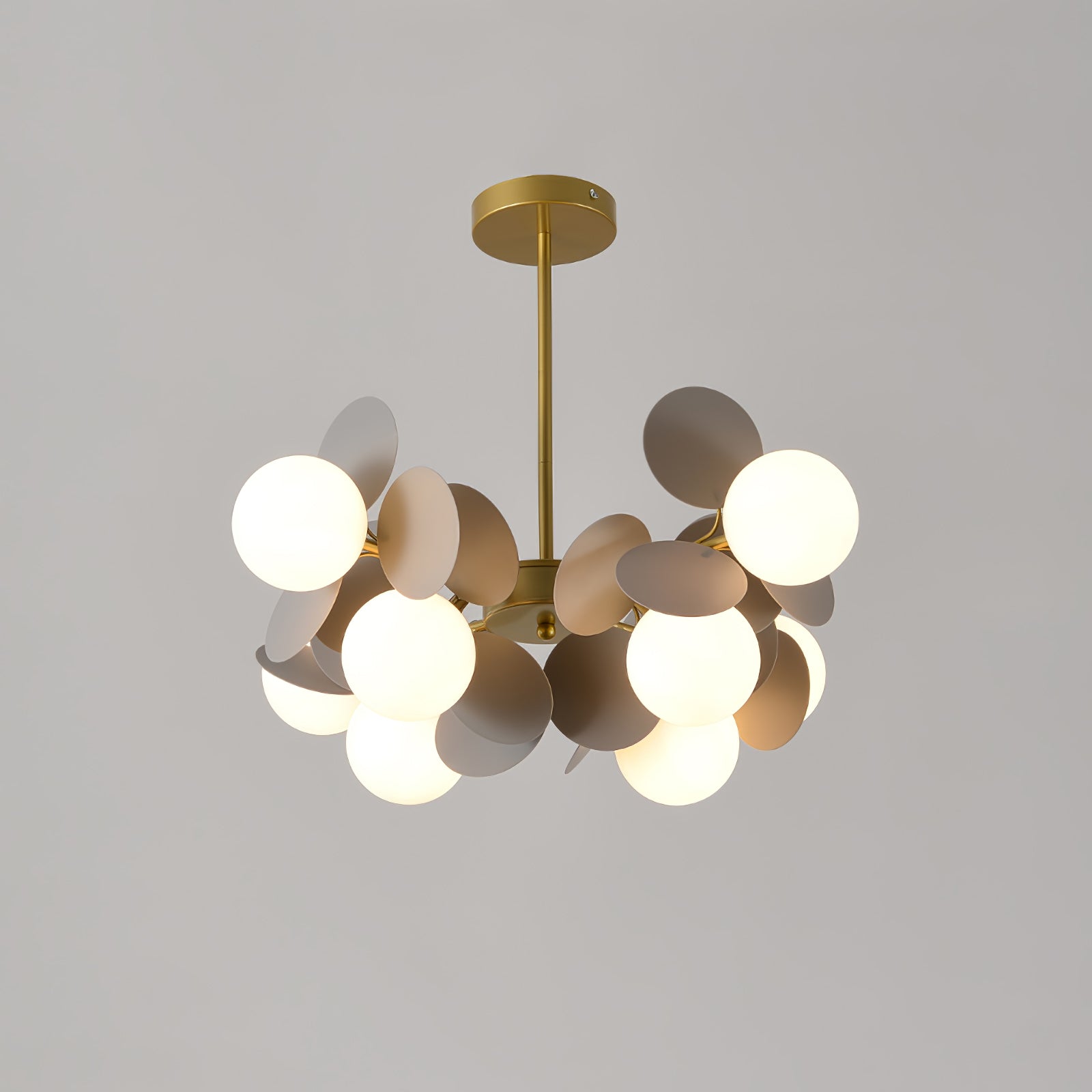 Lustra Kronleuchter Off-White Baum Acht Offene Schirme-Letslighting
